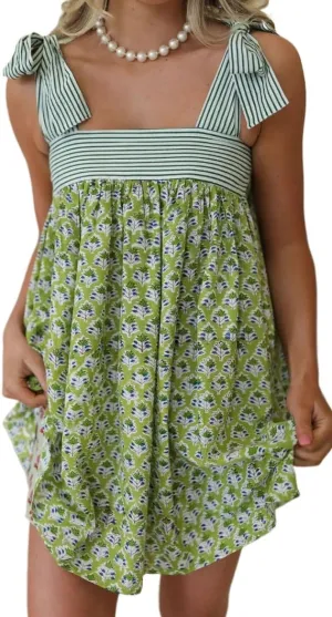 Womens Boho Floral Mini Dress Cottagecore Cute Tie Shoulder Spaghetti Strap Summer A Line Coquette Aesthetic Sundresses