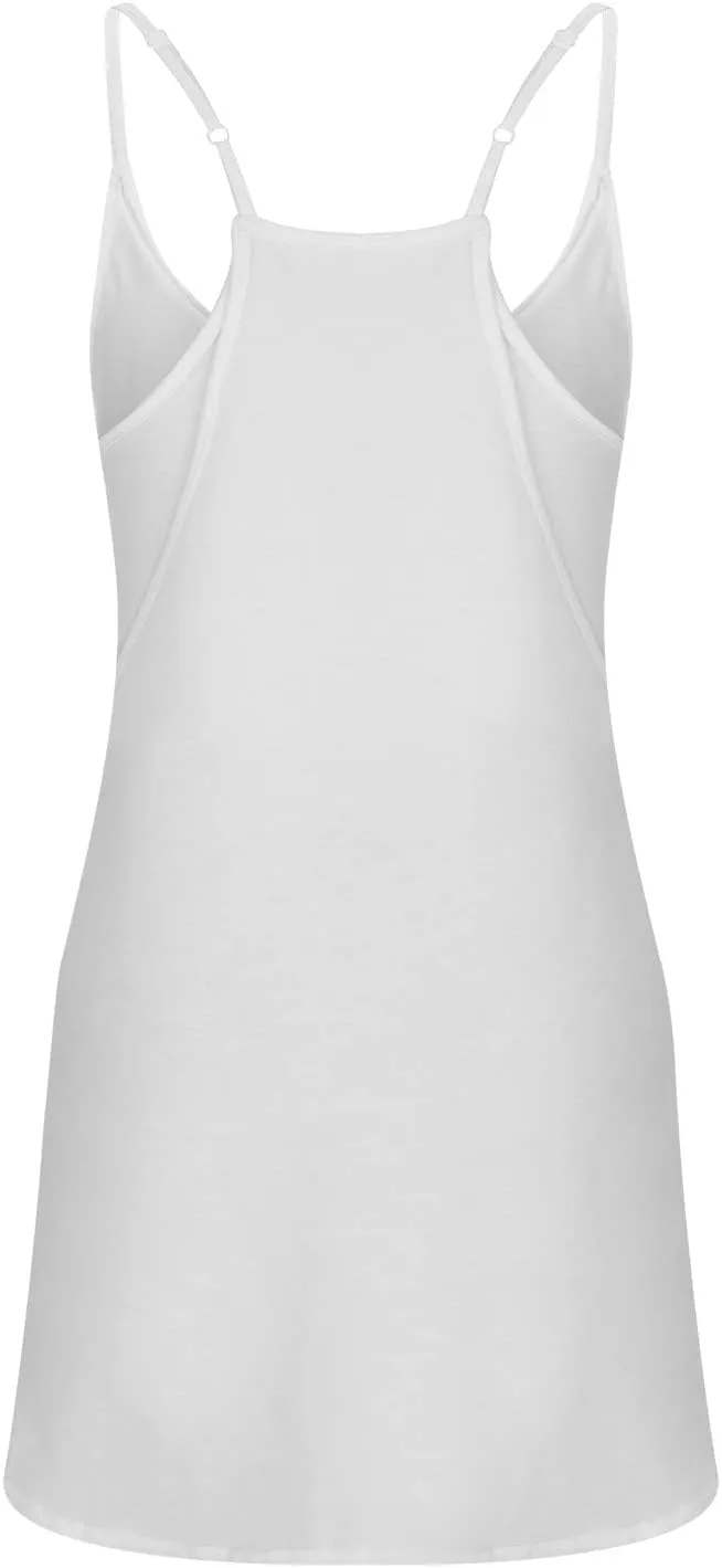 Womens Dresses Casual 2025 Solid Spaghetti Strap V Neck Mini Dress Fashion Casual A Line Beach Dresses with Pocket