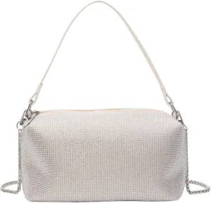 Women's Evening Handbag Rhinestone Clutch Bag Bridal Wedding Purse Bling Crystal Shoulder Bag With Detachable Chain
