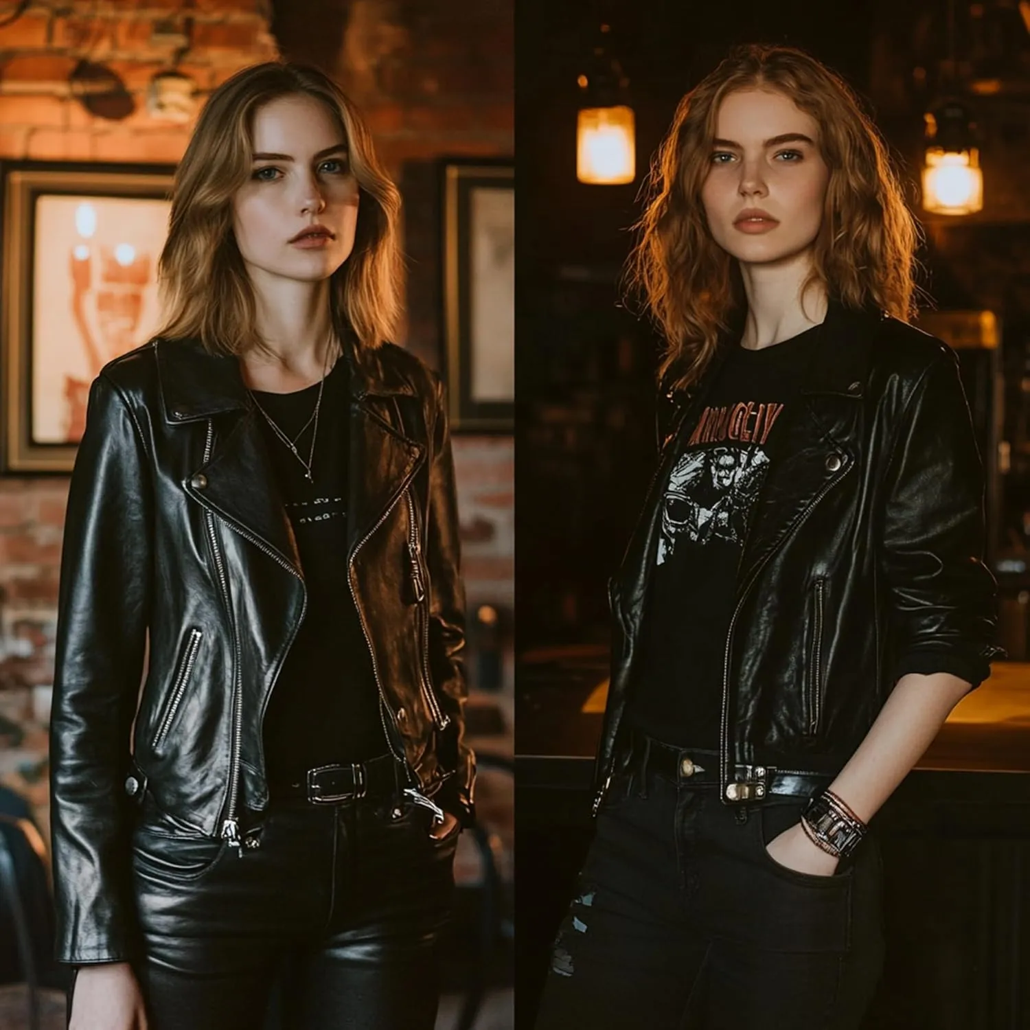 Womens faux leather jacket oversized fit button down lapel collar long sleeves